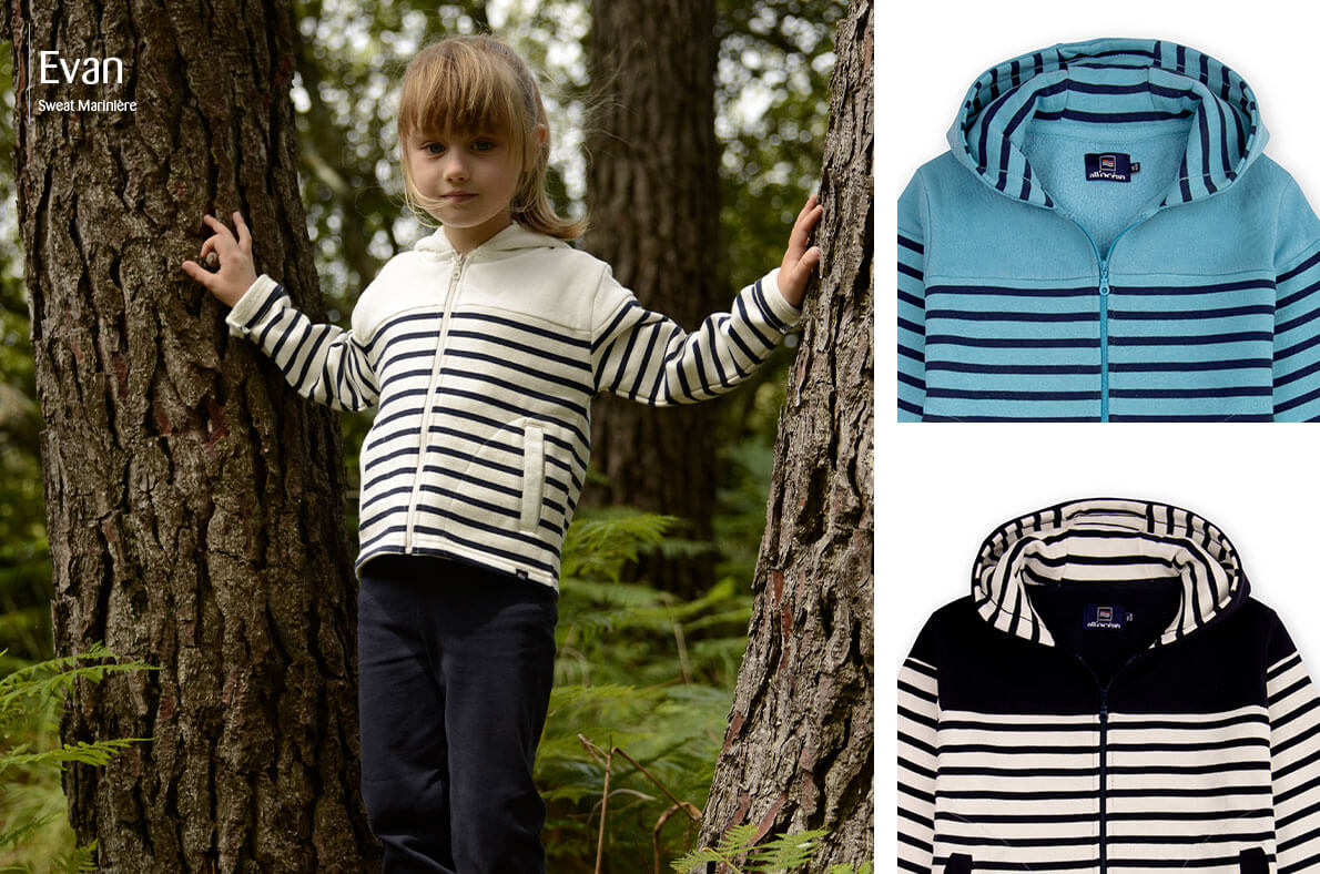 Breton striped sweatshirt for children